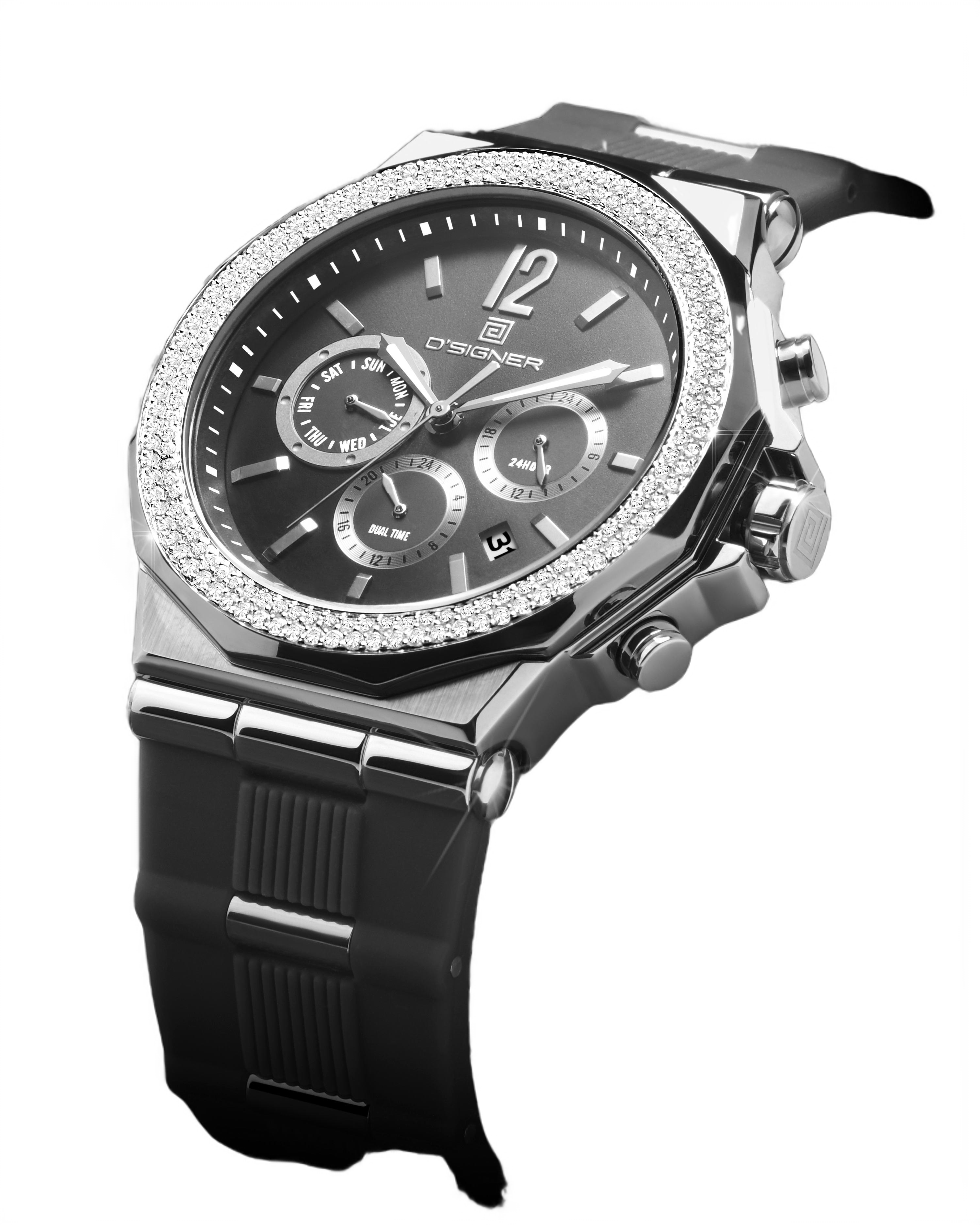 D'SIGNER Diamond Studded Watch