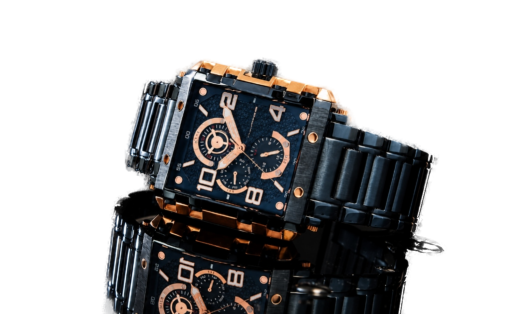 D'Signer Tactix – Rose Gold Black Link Bracelet